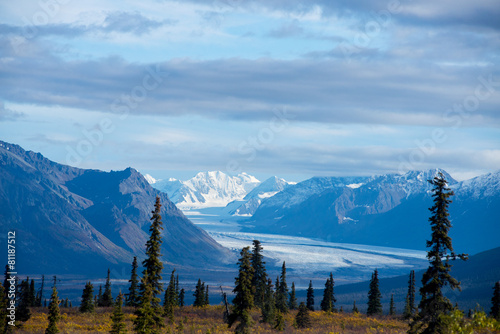 Matanuska Glacier view from road alaska