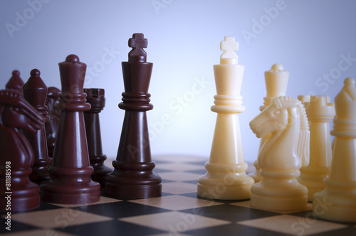 Beginning chessmen combat photo