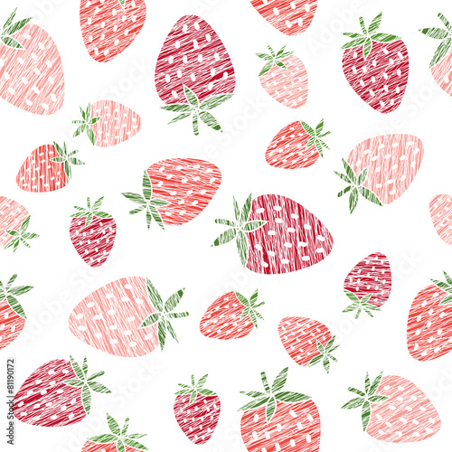 Endless strawberry texture, seamless berry background. Abstract