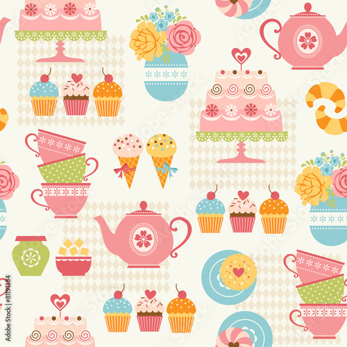 Tea party pattern