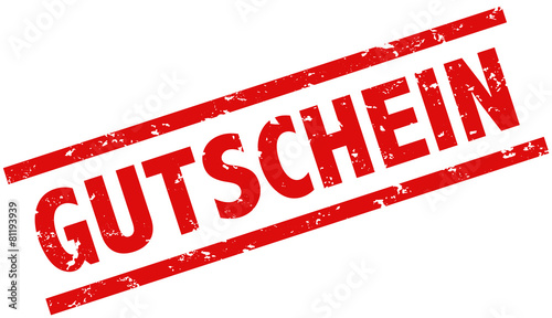 Gutschein Stempel rot
