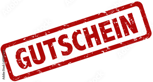 Gutschein Stempel rot