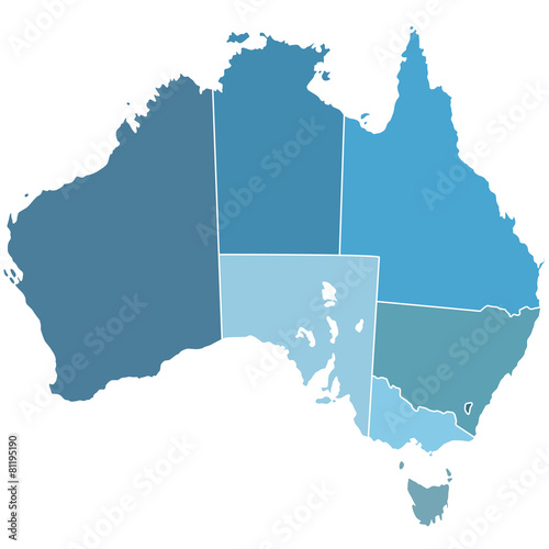 Australia silhouette map