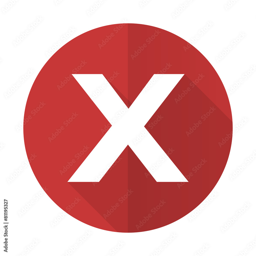 Obraz premium cancel red flat icon