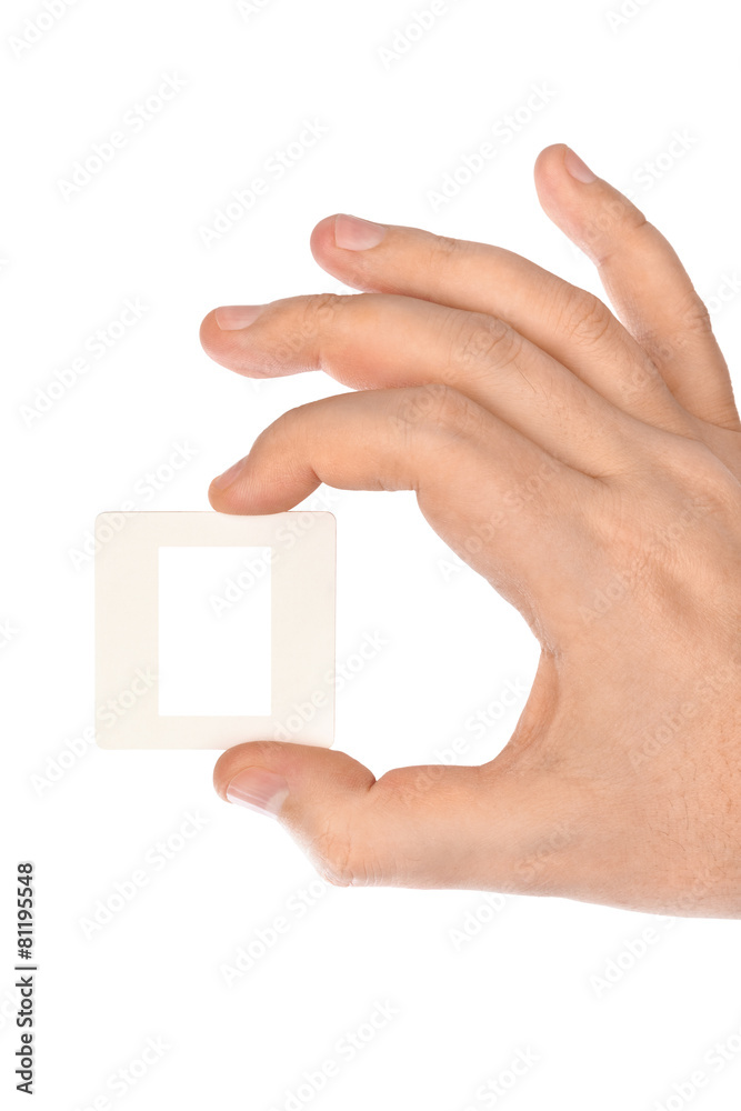 Photo frame for slide in hand