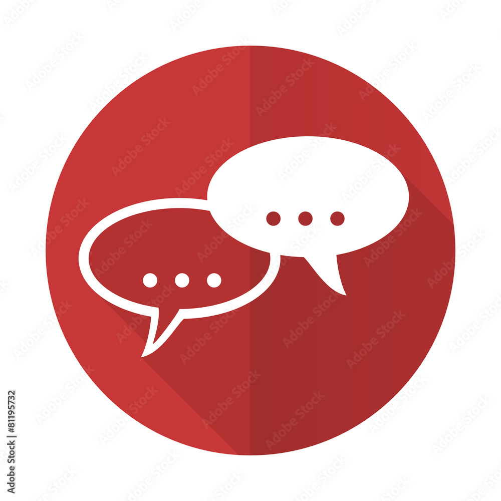 forum red flat icon chat symbol bubble sign forum red flat icon chat symbol bubble sign