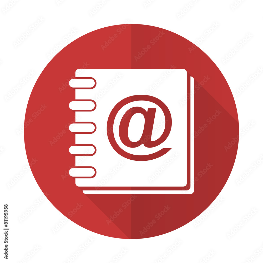 address book red flat icon address book red flat icon