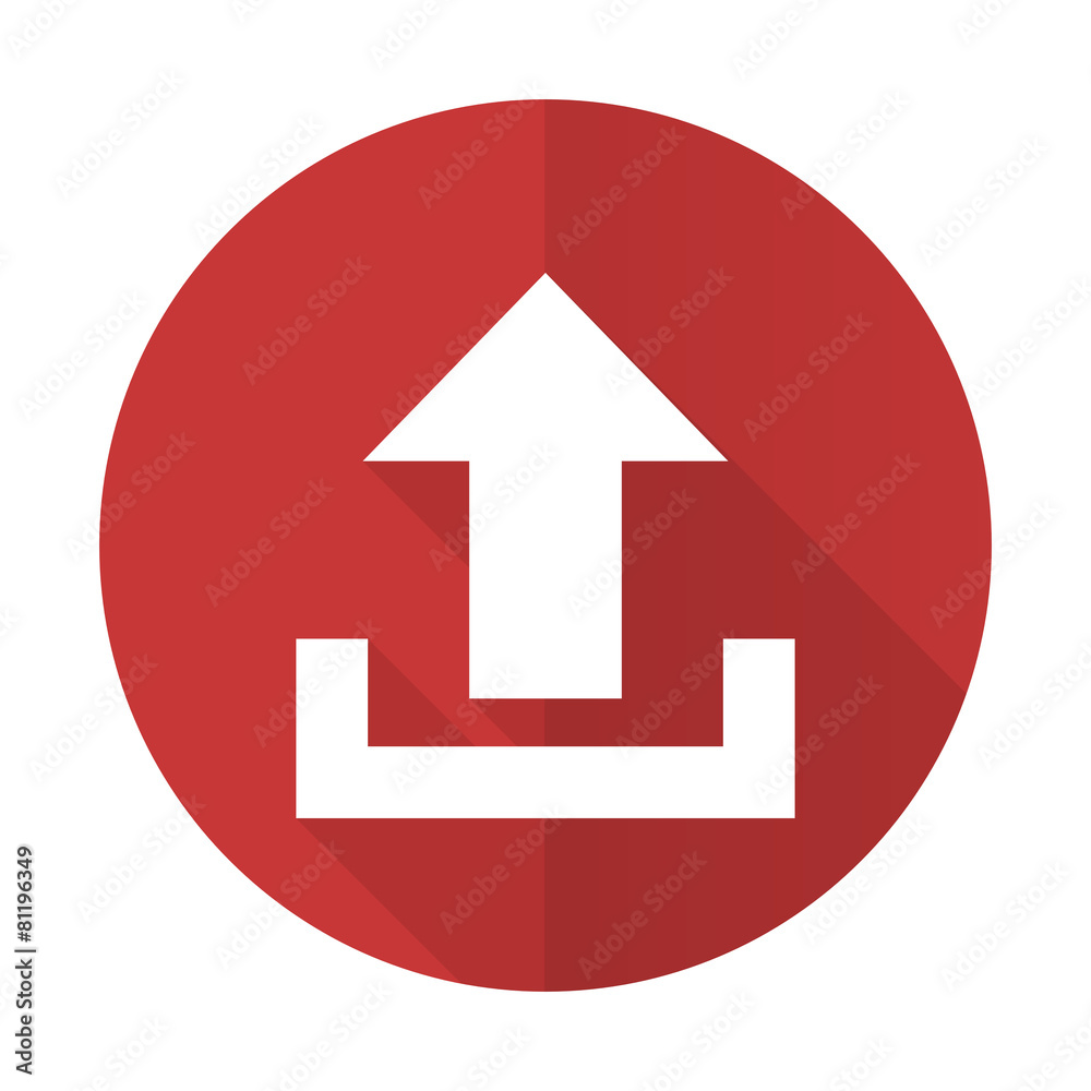 upload red flat icon upload red flat icon