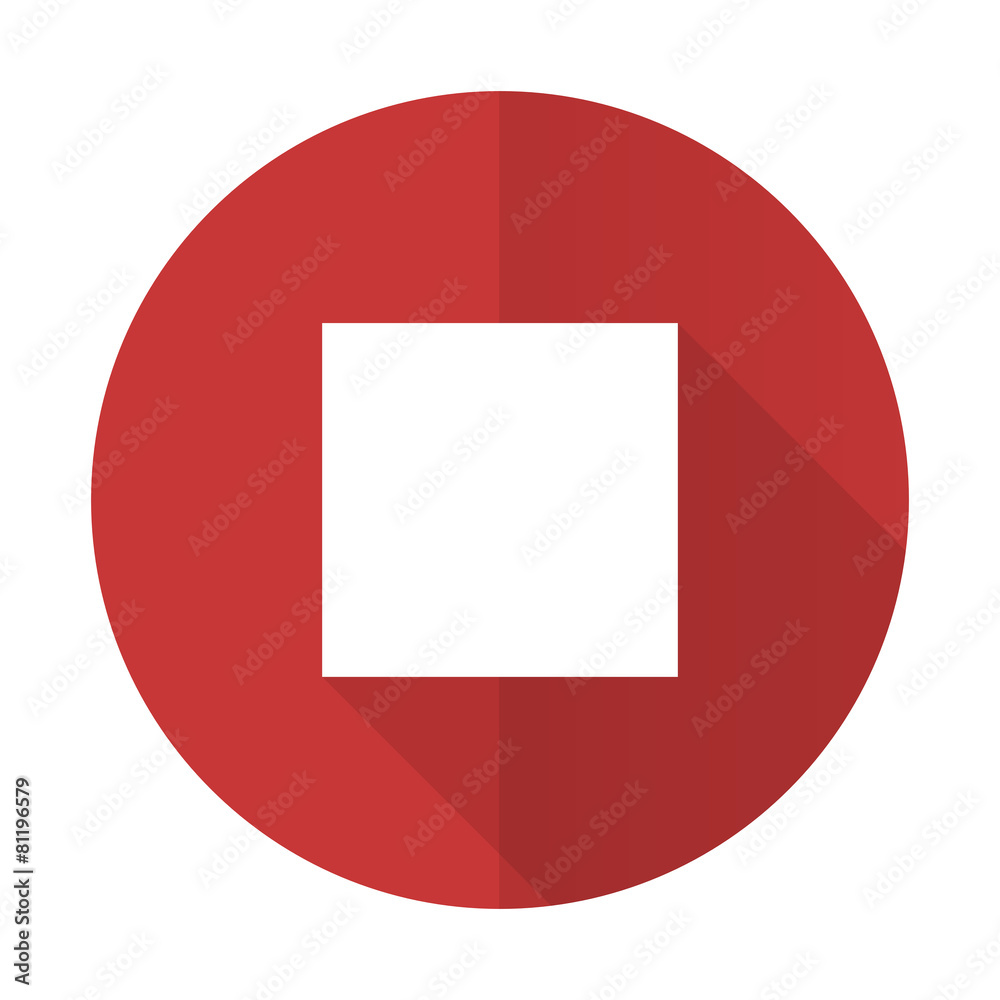stop red flat icon stop red flat icon