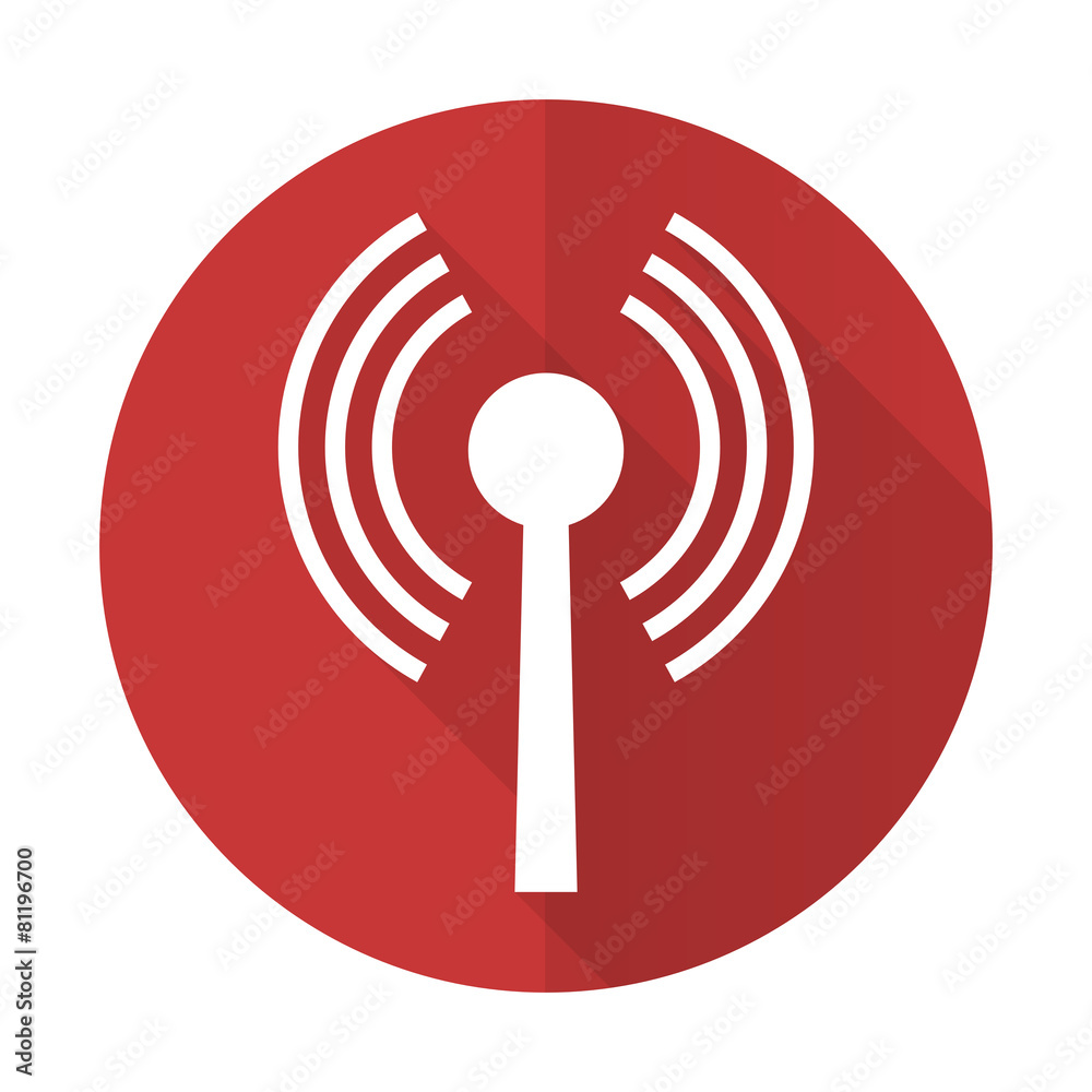 wifi red flat icon wireless network sign wifi red flat icon wireless network sign
