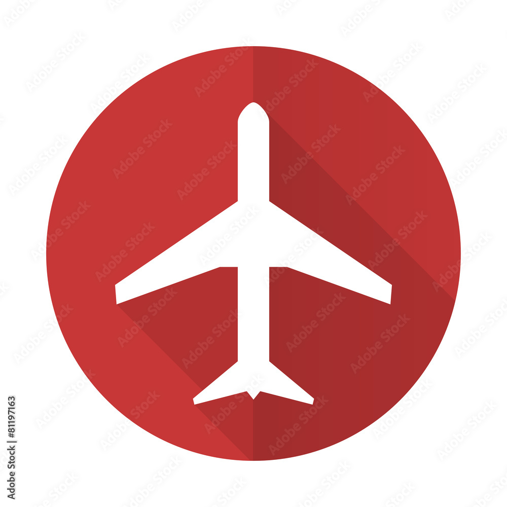 plane red flat icon airport sign plane red flat icon airport sign
