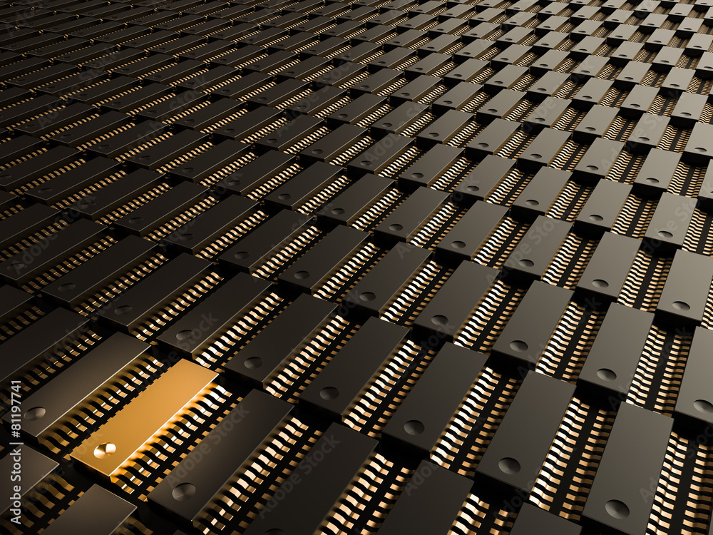 A processor (microchip) interconnected receiving A processor (microchip) interconnected receiving