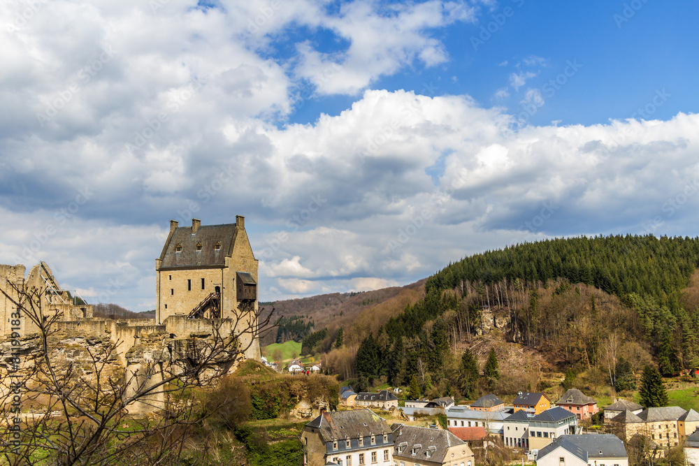 Larochette castle in spring, Luxembourg