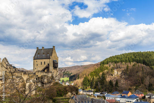 Larochette castle in spring, Luxembourg photo