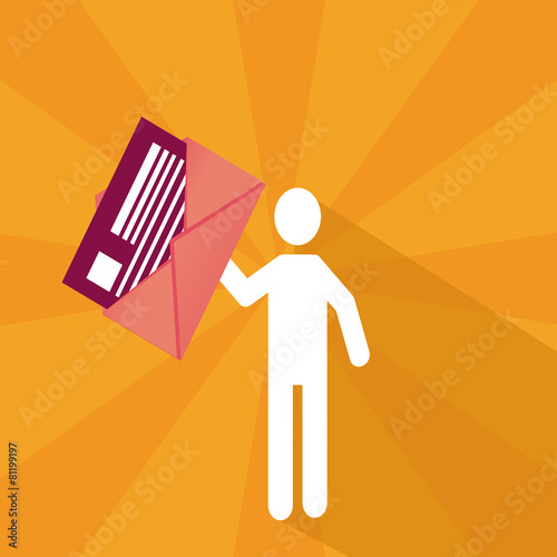 Mail, Man carrying a large mail in your hand