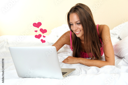Young beautiful woman with ...