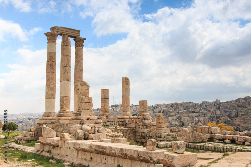 Amman Citadel ruins in Jordan