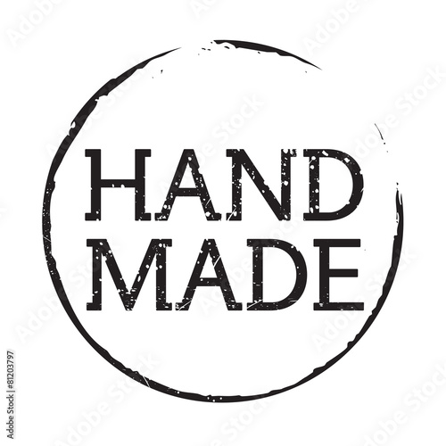 Black vector grunge stamp HAND MADE