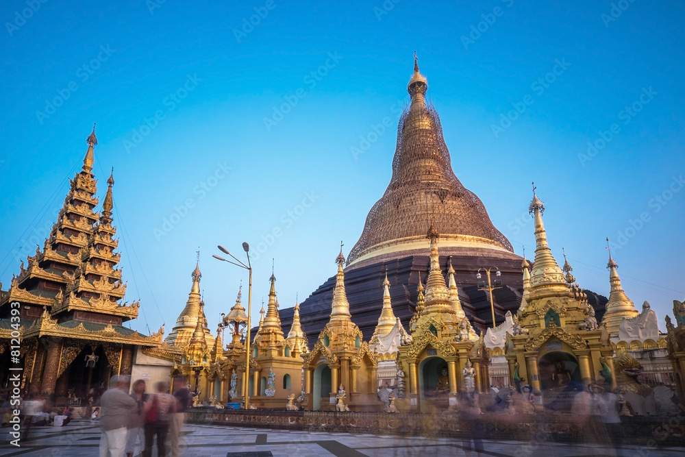 Shwedagon Pagoda repair every five years at a time so as not to