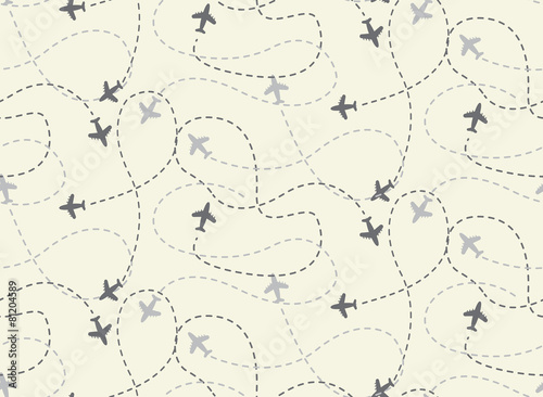 around the world seamless pattern