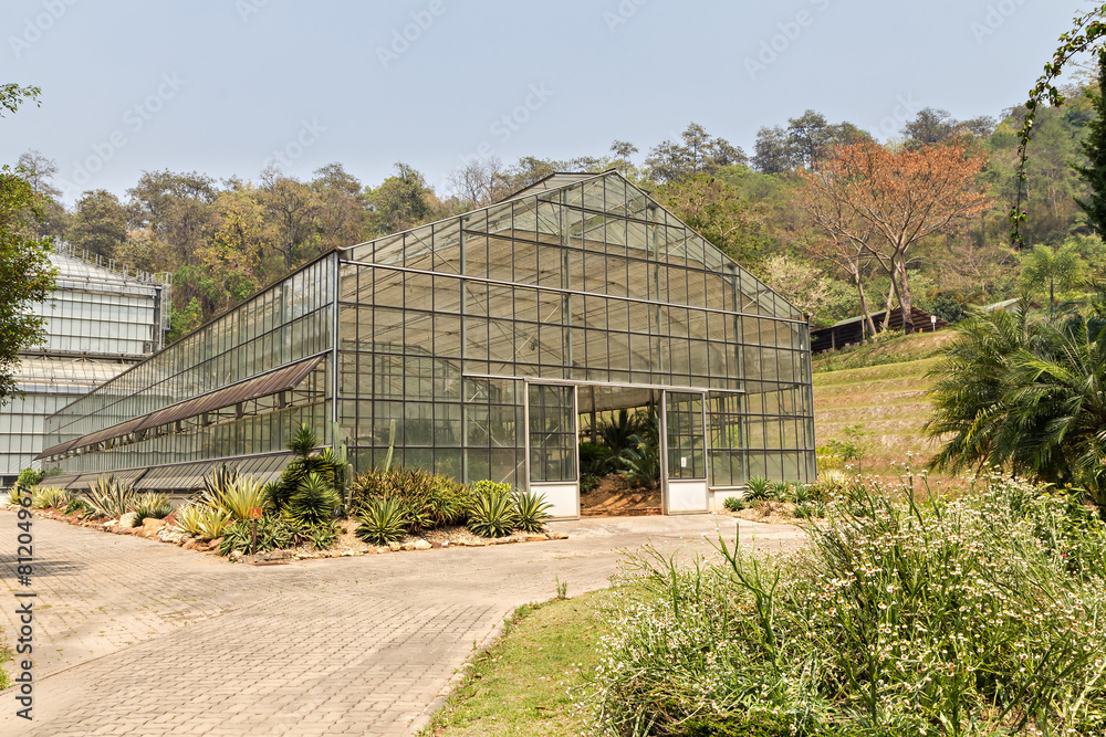 greenhouse in the botanic garden