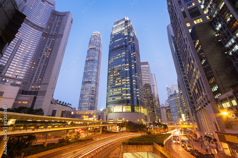 Modern office buildings in Central Hong Kong. Modern office buildings in Central Hong Kong.