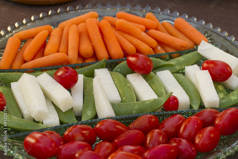 Vegetables served as horderves before dinner Stock Photo