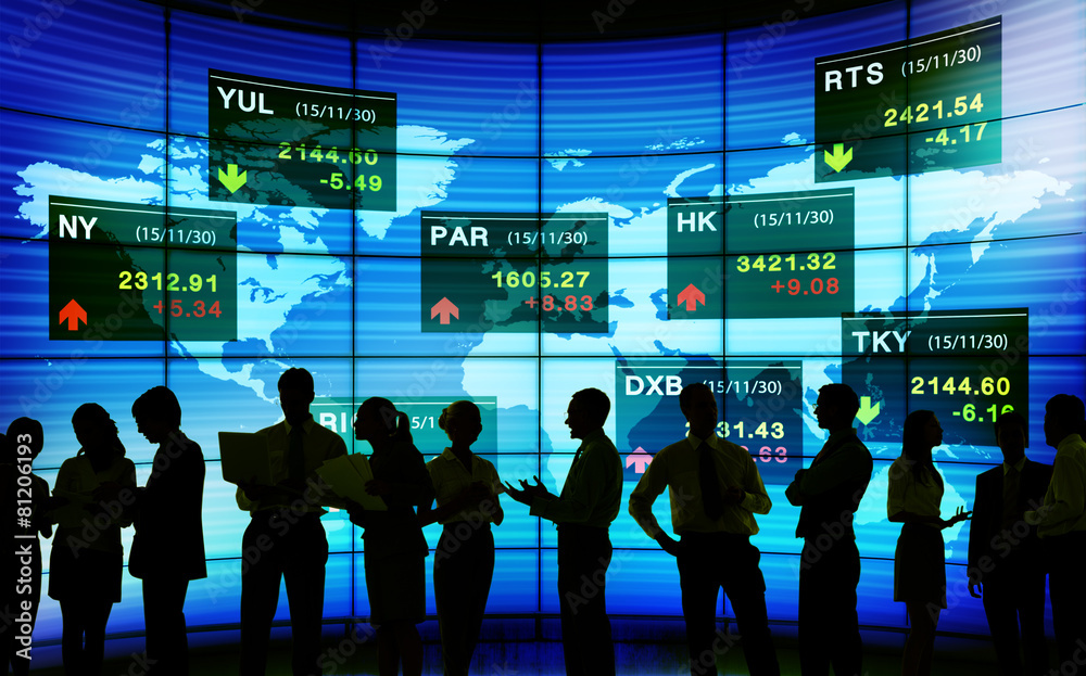 Global Business Communication Stock Exchange Finance Concept Global Business Communication Stock Exchange Finance Concept