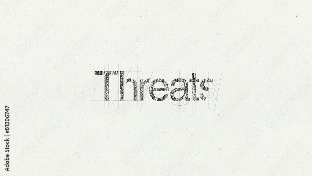 Text animation 'Threats' for presentations(included Alpha) Text animation 'Threats' for presentations(included Alpha)