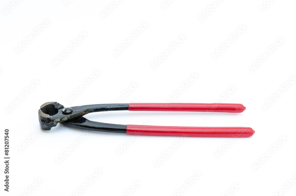 Pliers isolated on a white background Pliers isolated on a white background