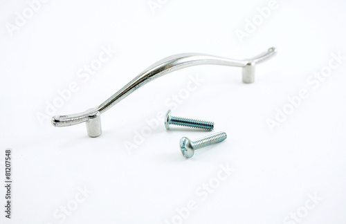 Aluminum furniture handle with bolts