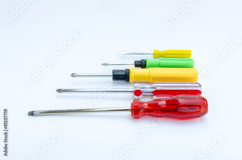 Set of screwdriver isolated © april909