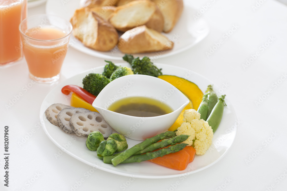 朝食のバーニャカウダー