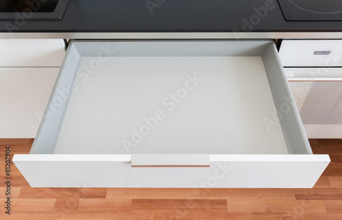 opened kitchen drawer