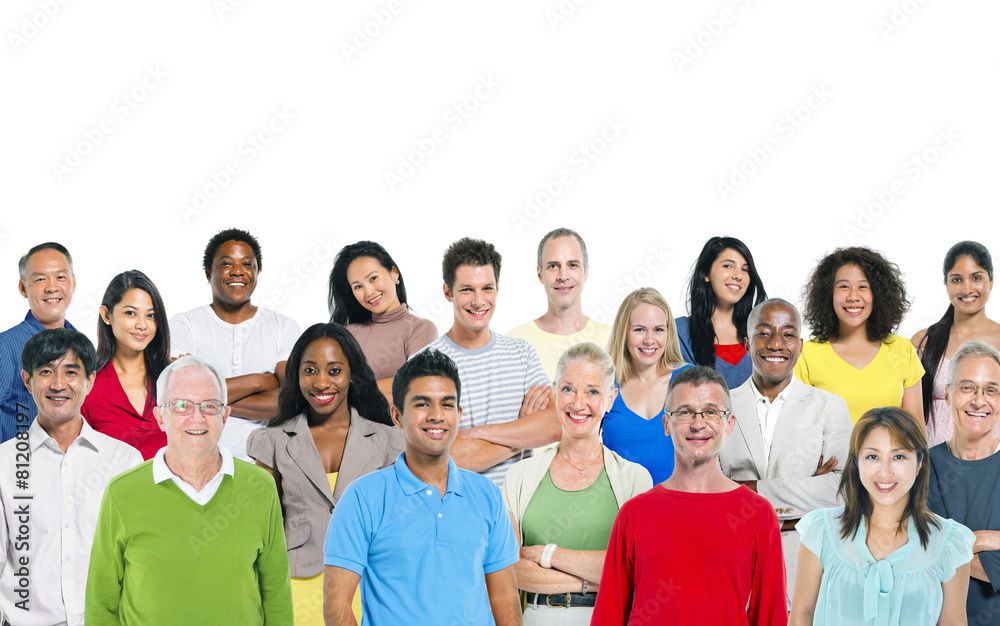 Large group of Multi Ethnic people Variation Concept Large group of Multi Ethnic people Variation Concept