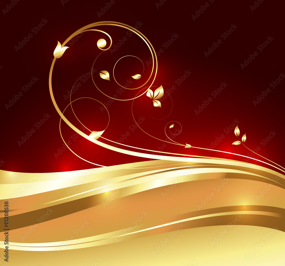 Wavy Golden Flourish Sparkles Background Wavy Golden Flourish Sparkles Background