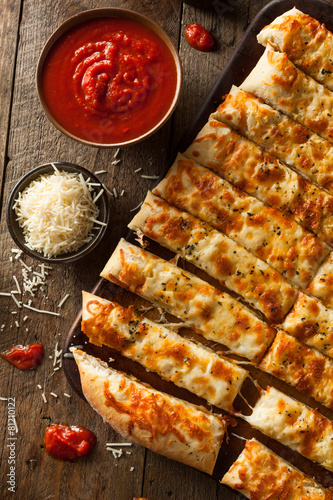 Homemade Cheesy Breadsticks with Marinara