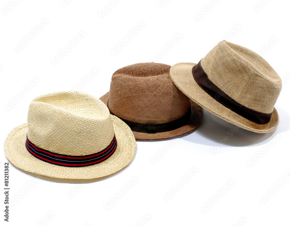 Three Summer panama straw hat