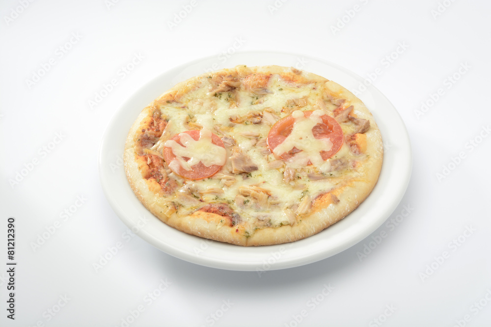 Pizza de atún y queso Pizza de atún y queso