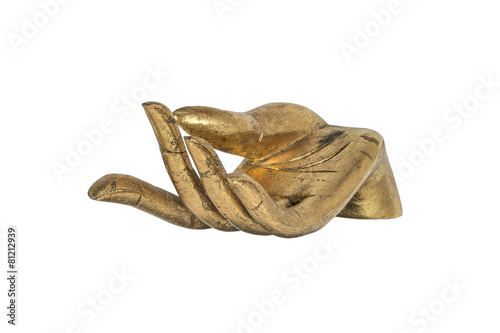 golden  hand isolated