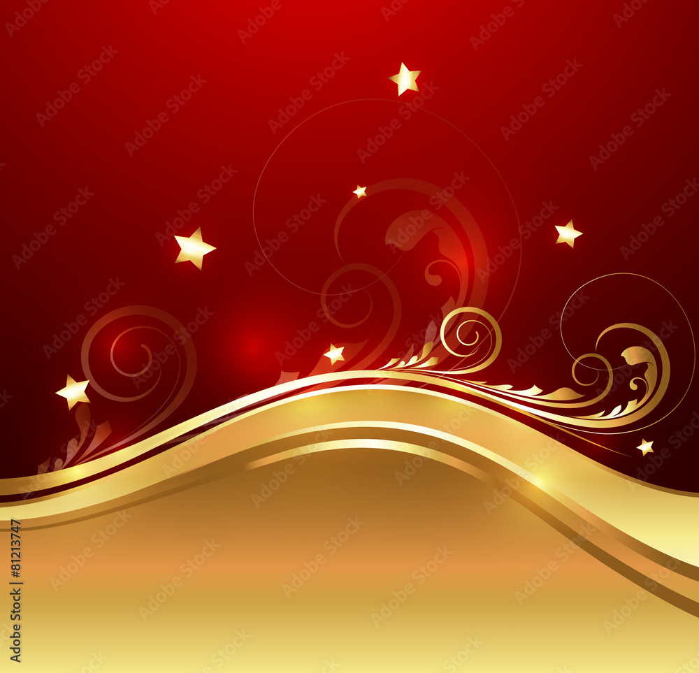 Golden Wave Flourish Vector Design Golden Wave Flourish Vector Design