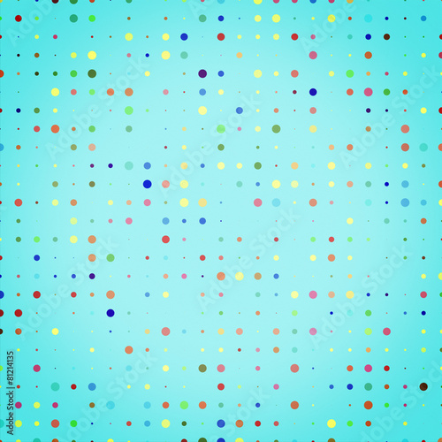Vignette paper with colorful  polka dots background