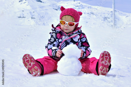 toddler in snow