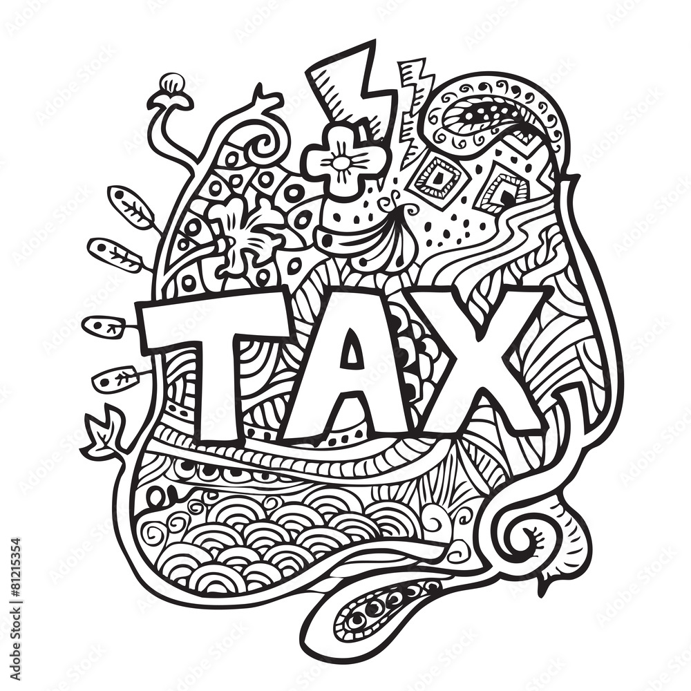Fototapeta premium Tax doodle