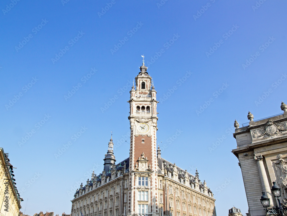 Grande horloge de Lille, place de l'Opéra (nord France)