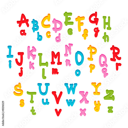 cute kids alphabet