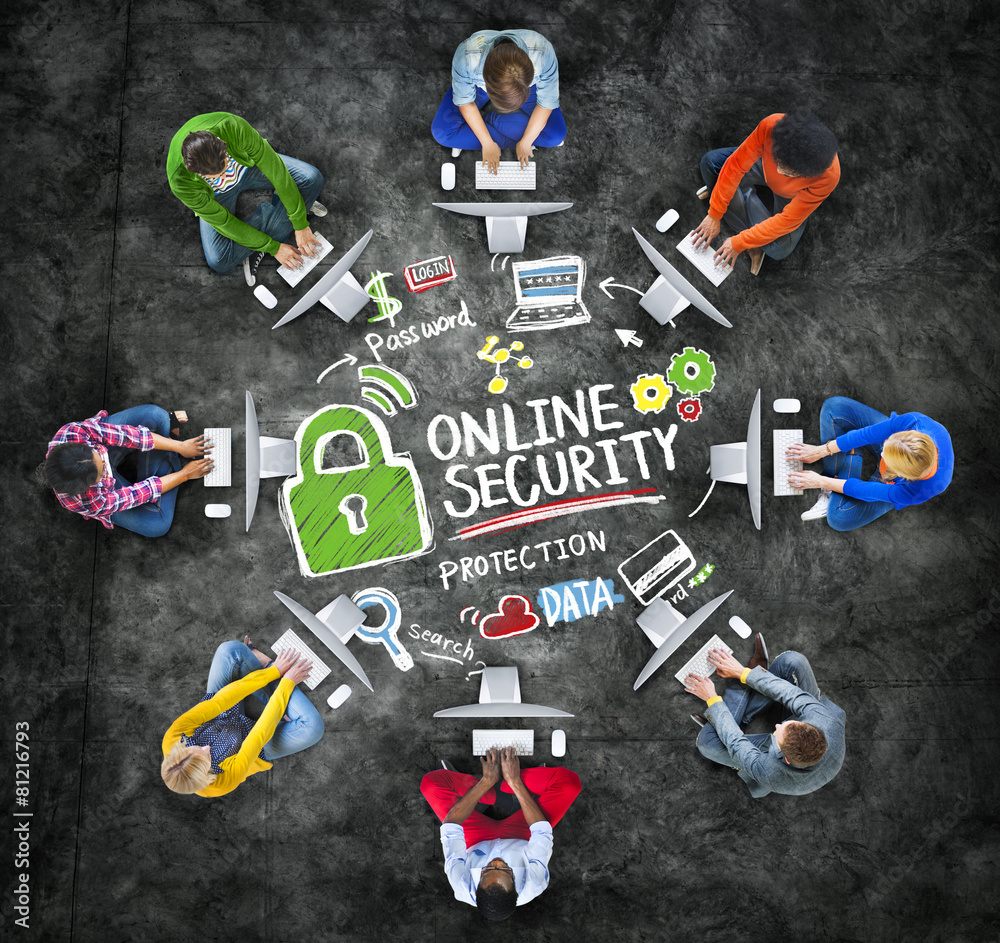 Online Security Protection Internet Safety Online Concept Online Security Protection Internet Safety Online Concept
