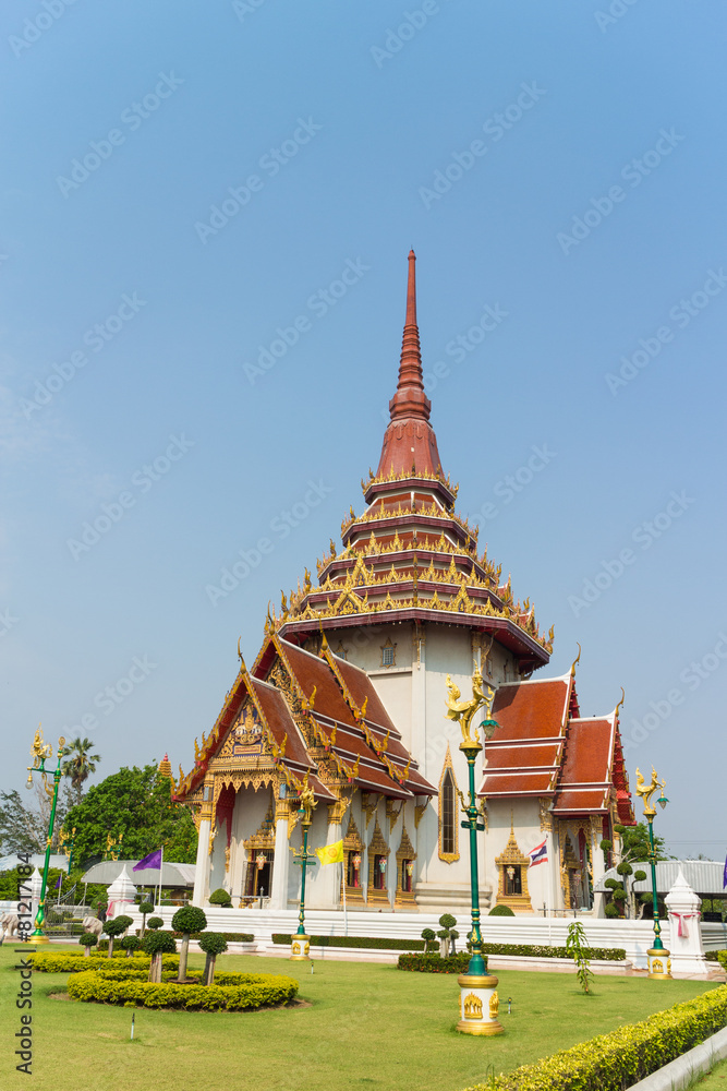 Fototapeta premium sanctuary under the sunlight at Wat Chantharangsri