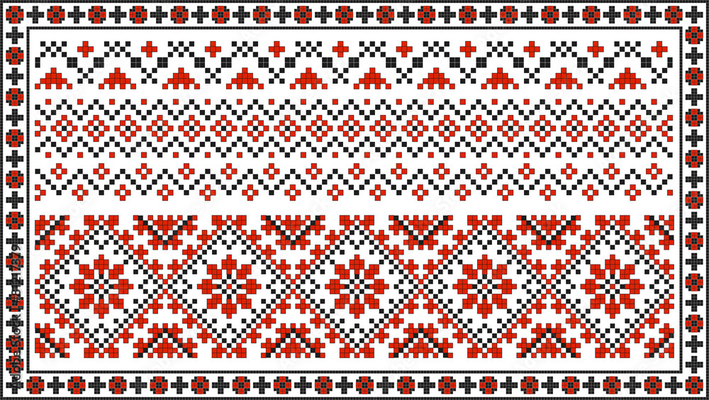 Set of seamless Ukrainian traditional patterns Set of seamless Ukrainian traditional patterns