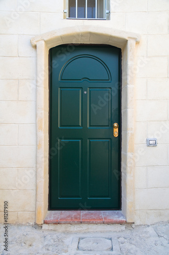 Wooden door. Matera. Basilicata. Italy.